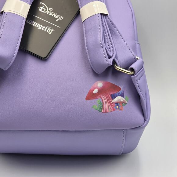caterpillar mini backpack The Fat Cat" Cat Large main compartment with padded laptop compartment Loungefly Disney Alice In Wonderland